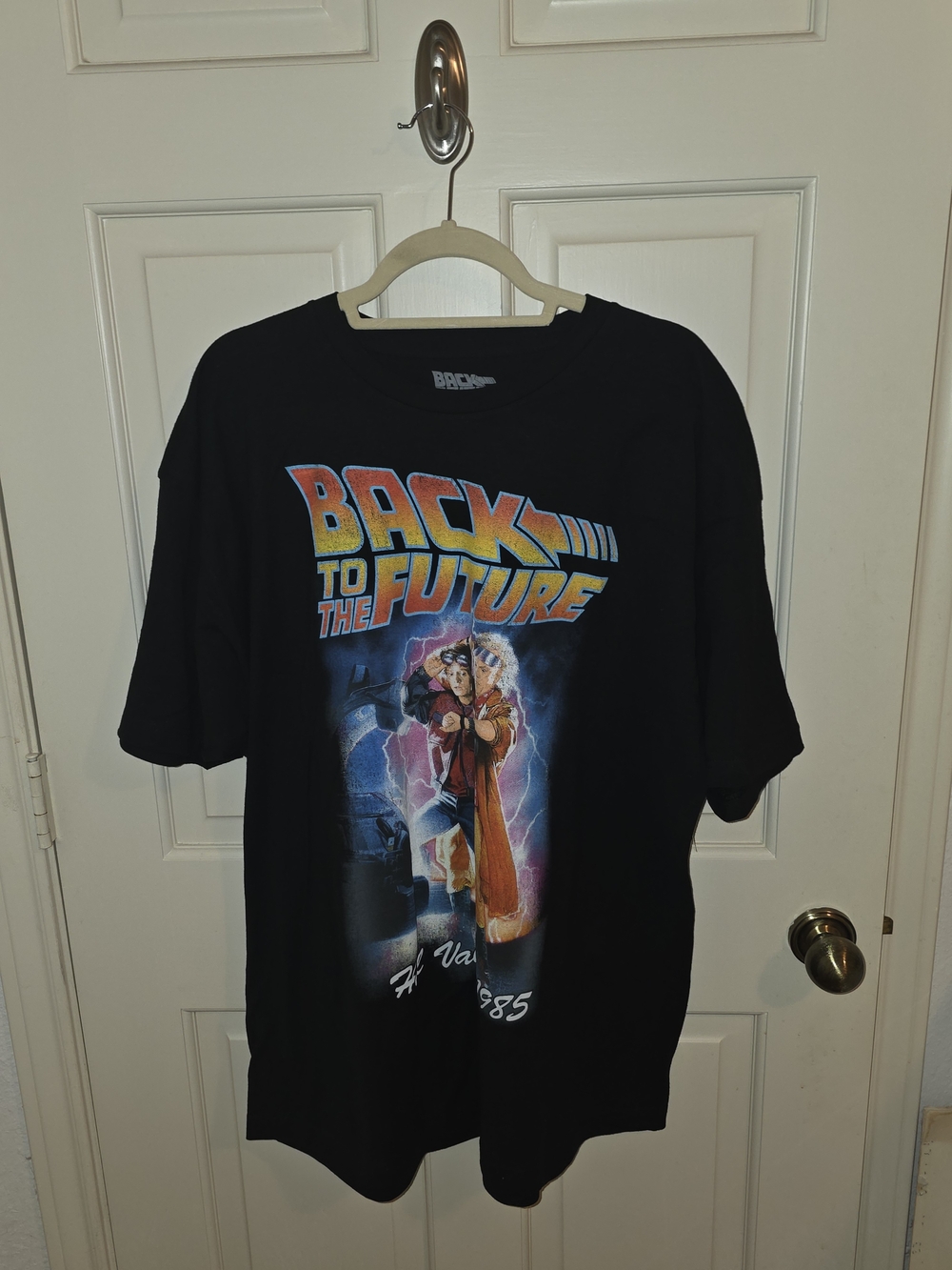 Back to the Future Graphic Short Sleeve Tee - Black - Picture 2 of 8